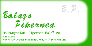 balazs pipernea business card